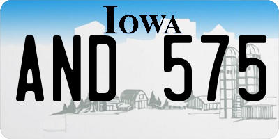 IA license plate AND575