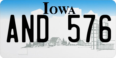 IA license plate AND576