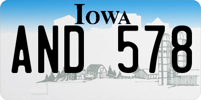 IA license plate AND578