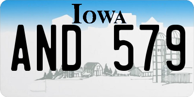 IA license plate AND579