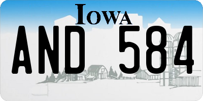 IA license plate AND584