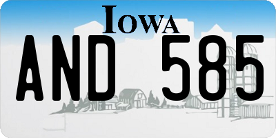 IA license plate AND585