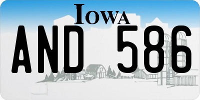 IA license plate AND586