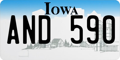 IA license plate AND590