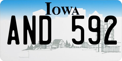 IA license plate AND592