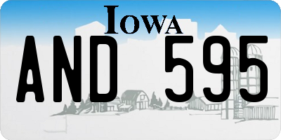 IA license plate AND595