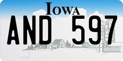 IA license plate AND597
