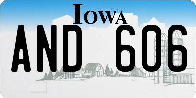 IA license plate AND606