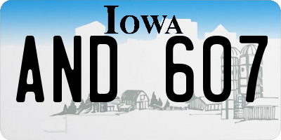 IA license plate AND607