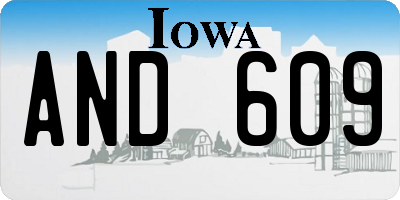 IA license plate AND609