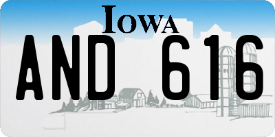 IA license plate AND616