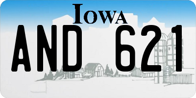IA license plate AND621