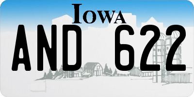 IA license plate AND622