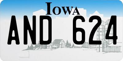 IA license plate AND624
