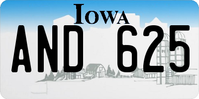 IA license plate AND625
