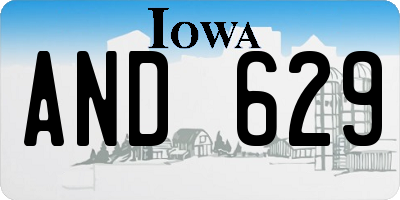 IA license plate AND629