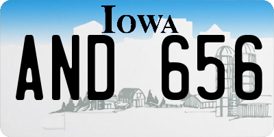 IA license plate AND656