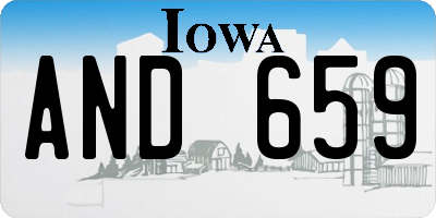 IA license plate AND659