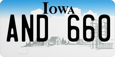 IA license plate AND660