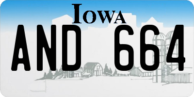 IA license plate AND664