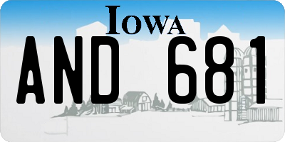 IA license plate AND681