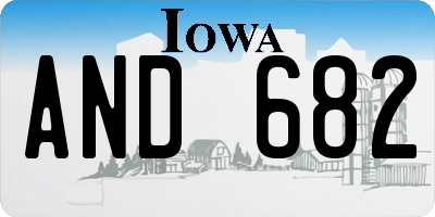 IA license plate AND682