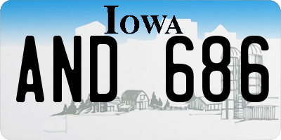 IA license plate AND686