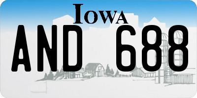 IA license plate AND688