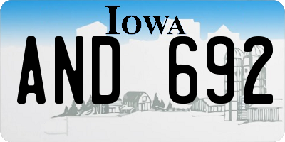 IA license plate AND692
