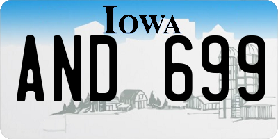 IA license plate AND699
