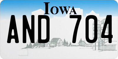 IA license plate AND704