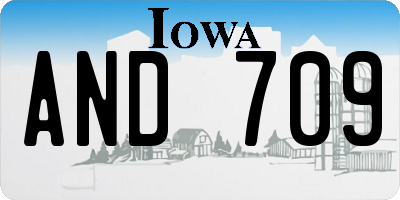 IA license plate AND709