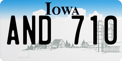 IA license plate AND710
