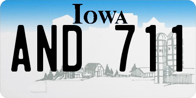 IA license plate AND711