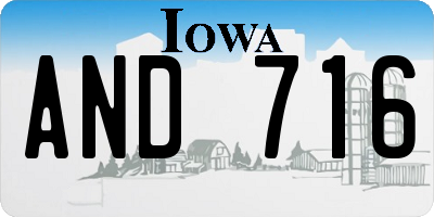 IA license plate AND716