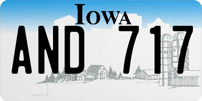 IA license plate AND717