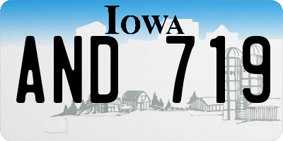 IA license plate AND719