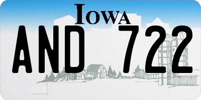 IA license plate AND722