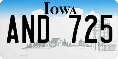 IA license plate AND725