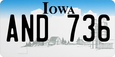 IA license plate AND736