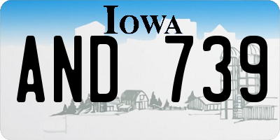 IA license plate AND739