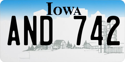 IA license plate AND742