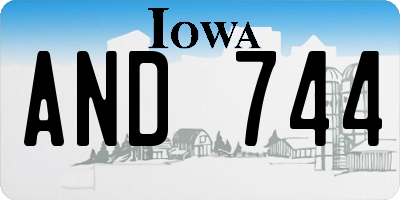 IA license plate AND744