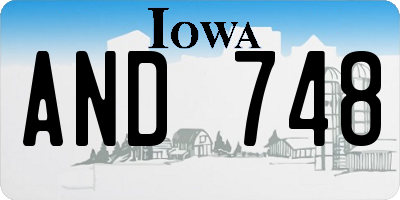 IA license plate AND748