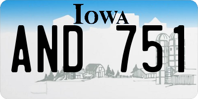 IA license plate AND751