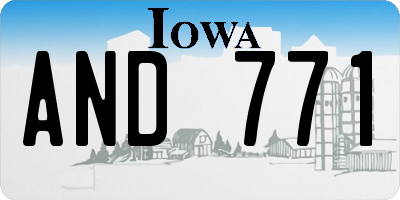 IA license plate AND771