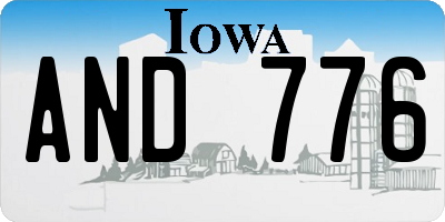 IA license plate AND776