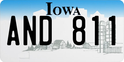 IA license plate AND811