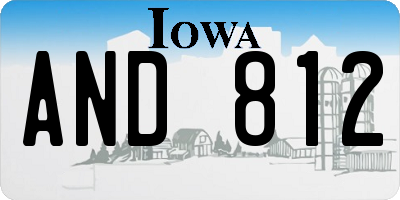 IA license plate AND812