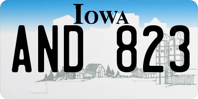 IA license plate AND823